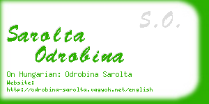 sarolta odrobina business card